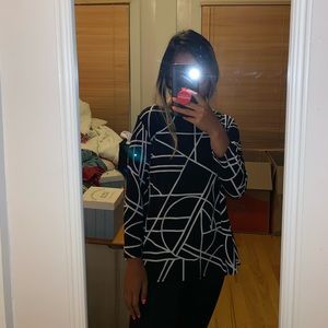 Alfani Black and White Top